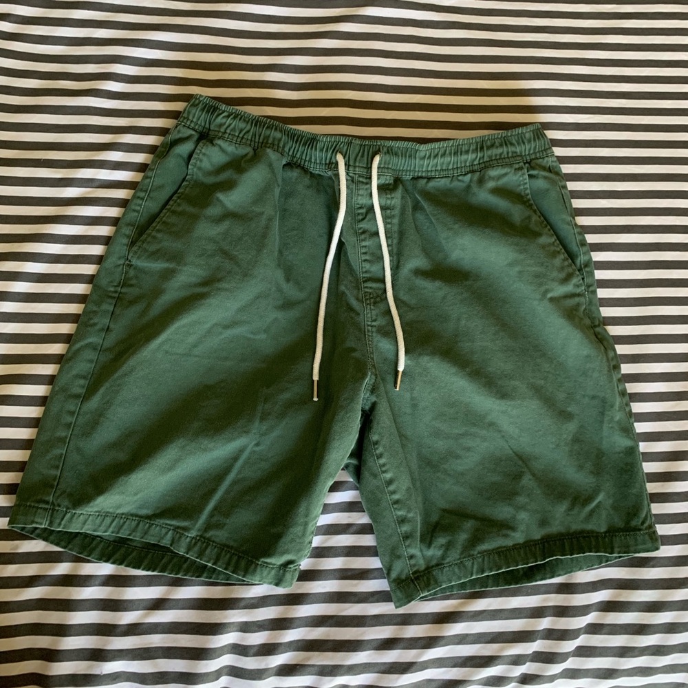 forever 21 green drawstring shorts